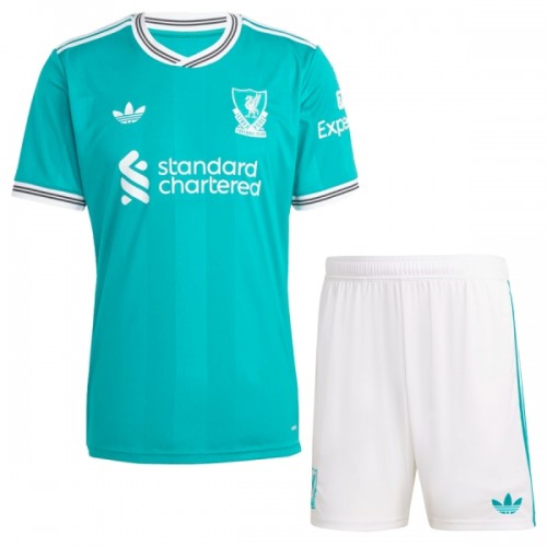 Officiële Voetbalshirt + Korte Broek Liverpool Derde 2025-26 - Kids Officiële Voetbalshirt + Korte Broek Liverpool Derde 2025-26 - Kids